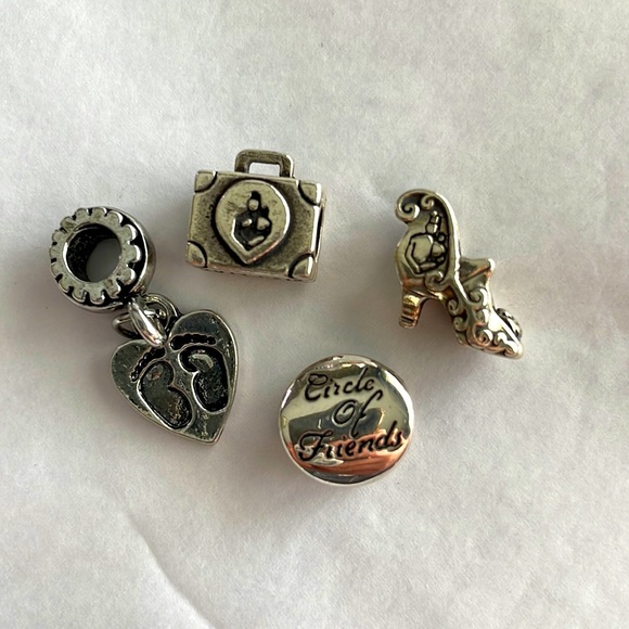 Bracelet Charms two of these have the 925 sterling silver markings, see photos. - Picture 1 of 7